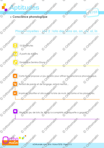 Page 1 de la fiche