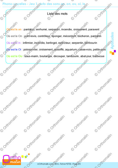 Page 5 de la fiche