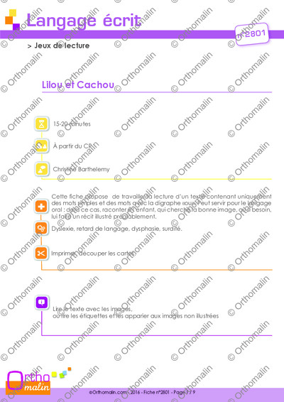 Page 1 de la fiche