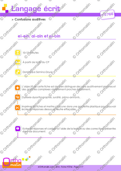 Page 1 de la fiche