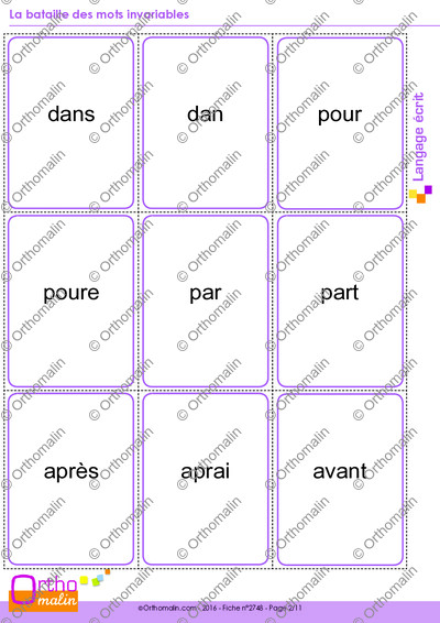 Page 2 de la fiche