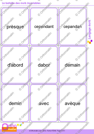 Page 11 de la fiche