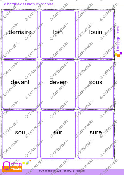 Page 5 de la fiche