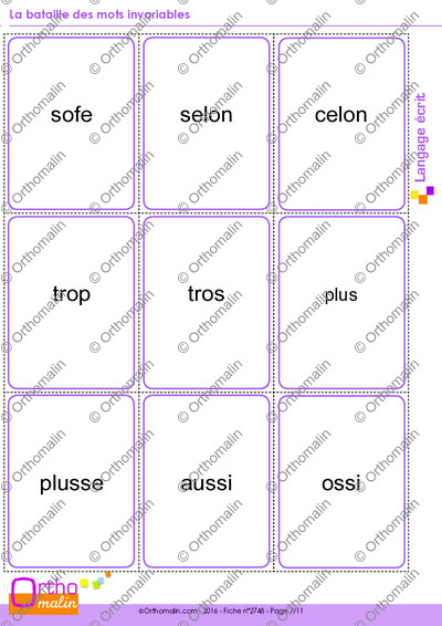 Page 7 de la fiche