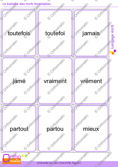 Page 8 de la fiche