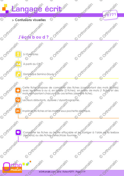 Page 1 de la fiche