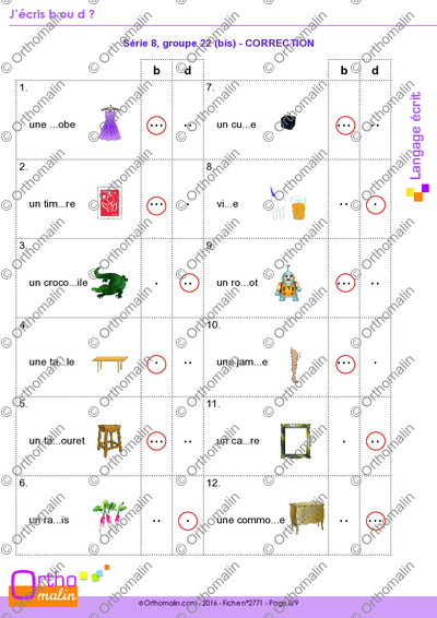 Page 8 de la fiche