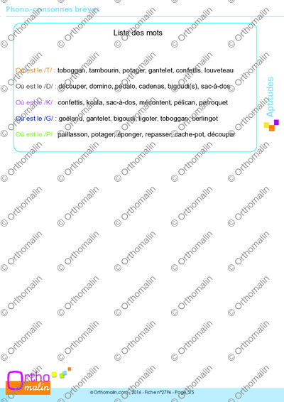 Page 5 de la fiche