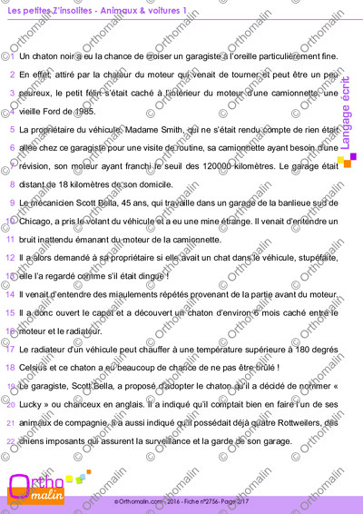 Page 2 de la fiche