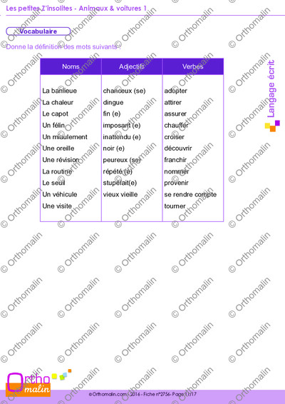 Page 11 de la fiche