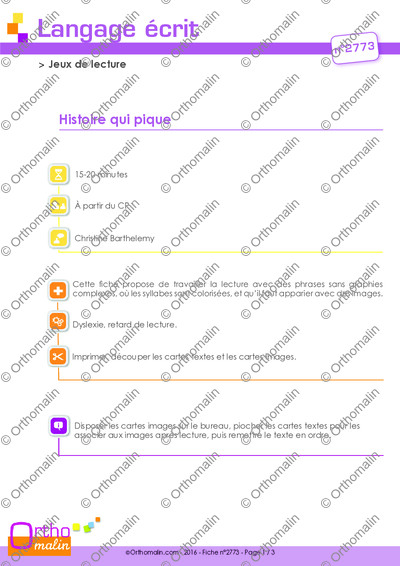 Page 1 de la fiche