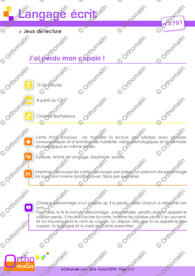 Page 1 de la fiche