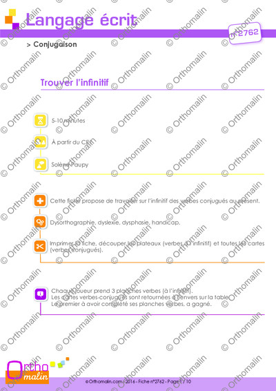 Page 1 de la fiche