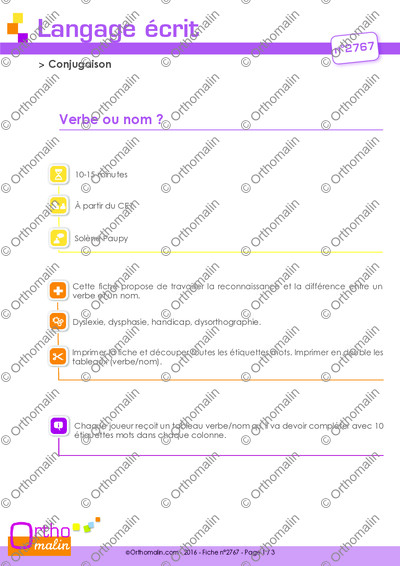 Page 1 de la fiche