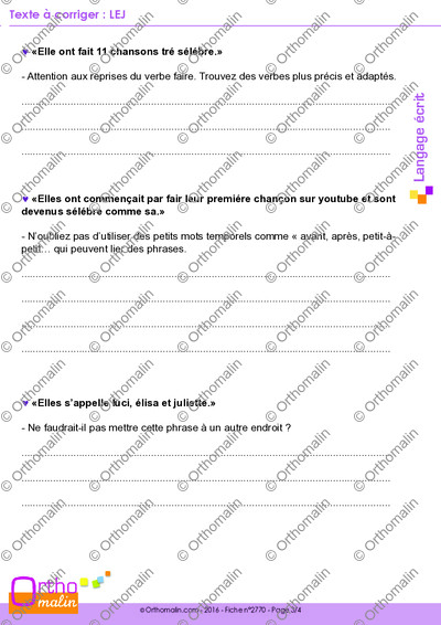 Page 3 de la fiche