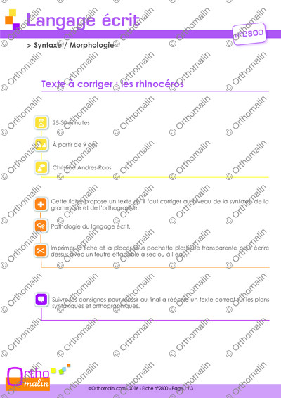 Page 1 de la fiche