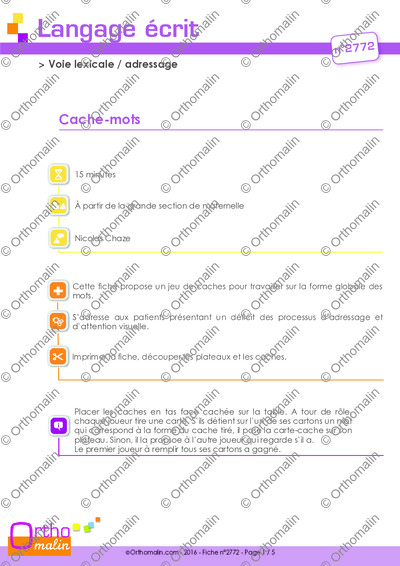 Page 1 de la fiche