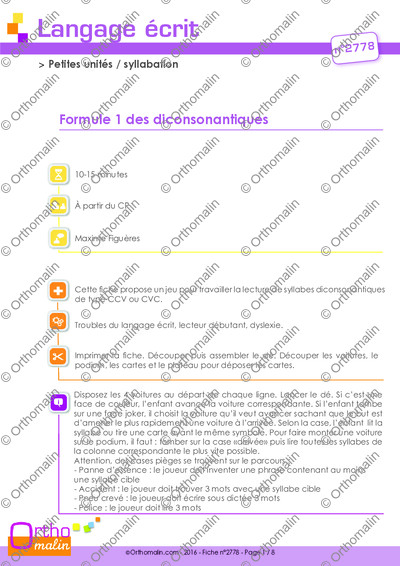 Page 1 de la fiche
