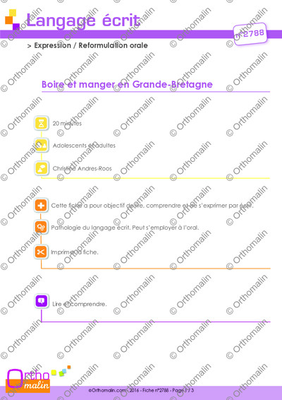 Page 1 de la fiche