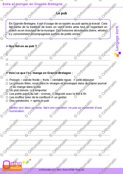 Page 2 de la fiche