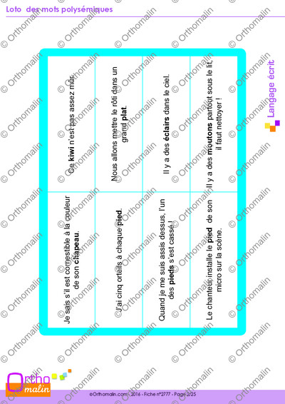 Page 2 de la fiche