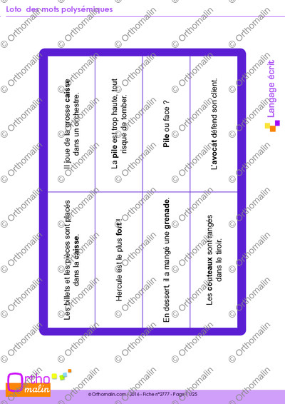 Page 11 de la fiche