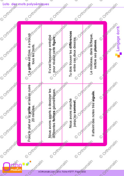 Page 18 de la fiche