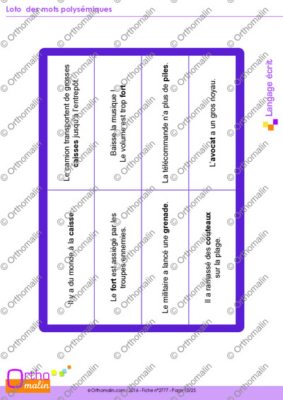 Page 10 de la fiche