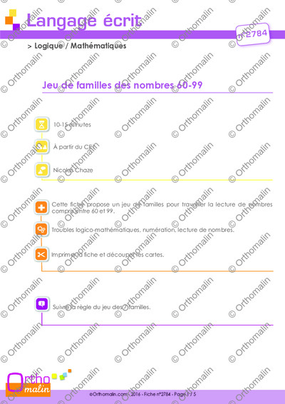 Page 1 de la fiche
