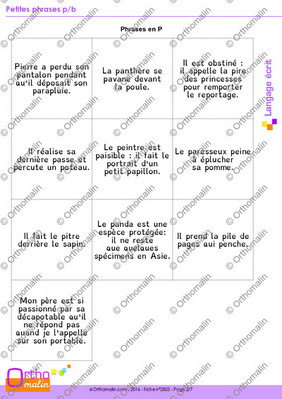 Page 2 de la fiche