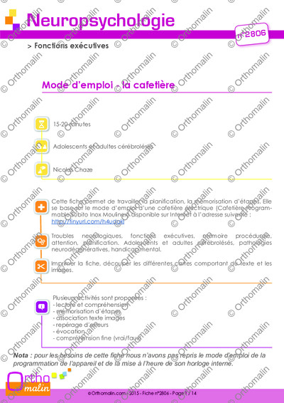Page 1 de la fiche