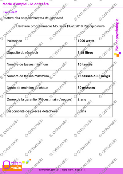 Page 4 de la fiche