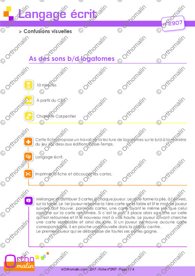 Page 1 de la fiche