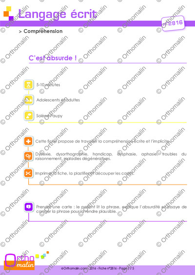 Page 1 de la fiche