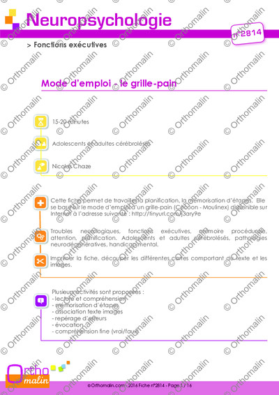 Page 1 de la fiche