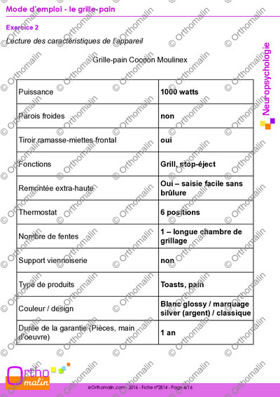Page 4 de la fiche