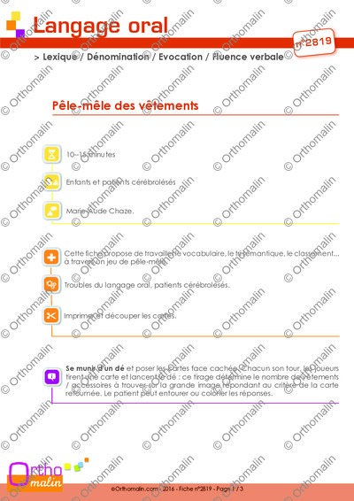 Page 1 de la fiche