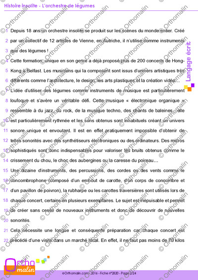 Page 2 de la fiche