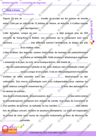 Page 14 de la fiche