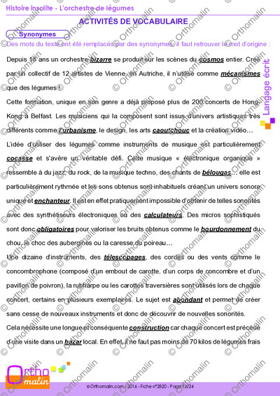 Page 16 de la fiche