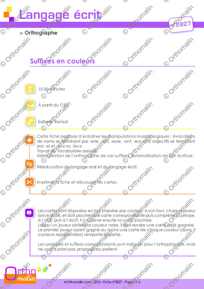 Page 1 de la fiche