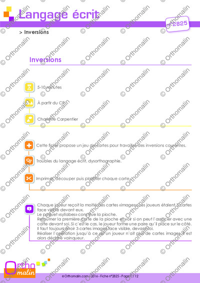Page 1 de la fiche