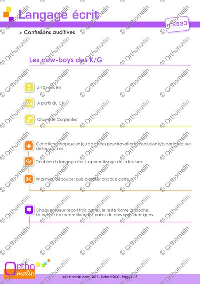 Page 1 de la fiche