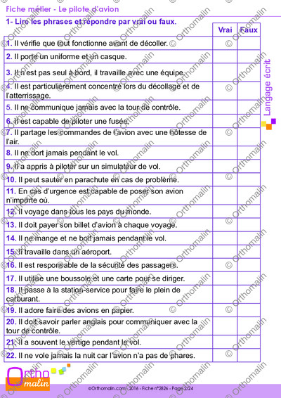 Page 2 de la fiche