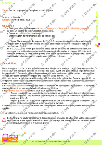 Page 2 de la fiche