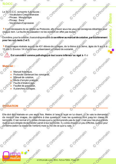 Page 3 de la fiche