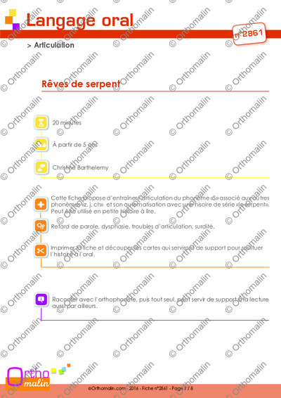 Page 1 de la fiche