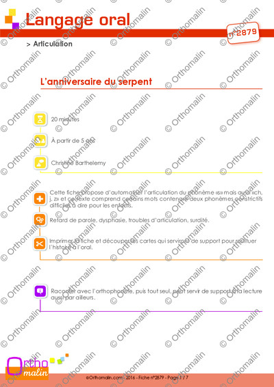 Page 1 de la fiche
