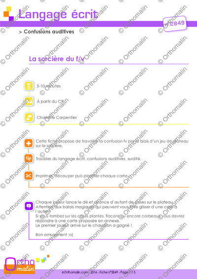Page 1 de la fiche