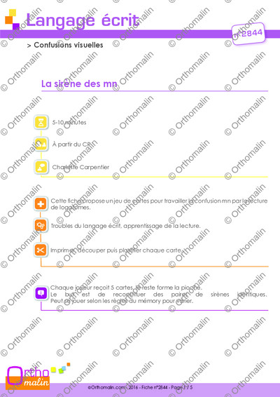 Page 1 de la fiche